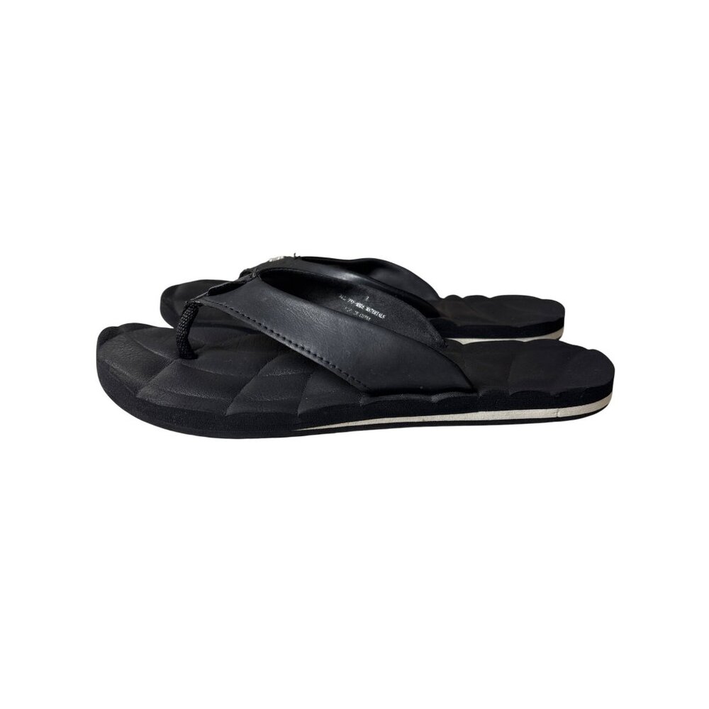 Zella Flip Flops Size 7 Black Lightweight‎ Gym Sandals Comfort Slides Beach - Picture 4 of 9